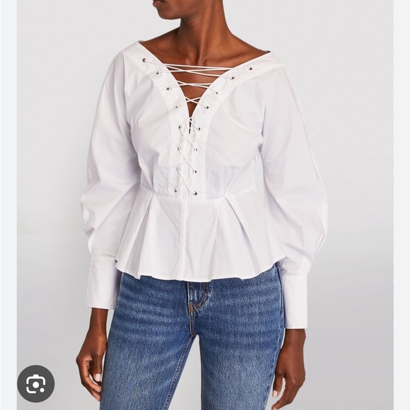 Staud Monroe lace up top size 6 - Picture 2 of 7